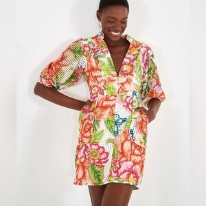 FARM RIO
Vintage Floral Eyelet Mini Dress In Multi (D6)